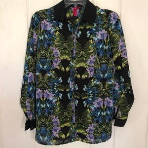 Jungle Print Longsleeve Button Down